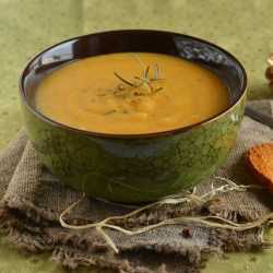 Carrot Soup and Lentils