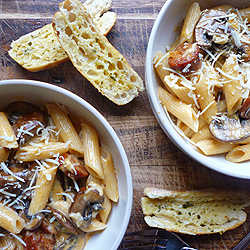 Chorizo and Mushroom Carbonara