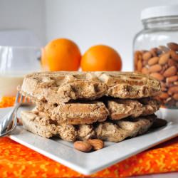 Maple Vanilla Almond Waffles