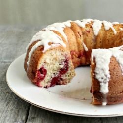 Lemon Cherry Bundt Cake