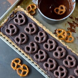 Chocolate & Salted Pretzel Tart