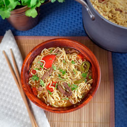 Spicy Ramen Pepper Steak