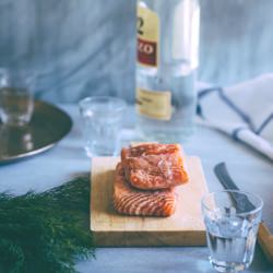 Ouzo Cured Salmon