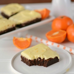 The Best Orange Frosted Brownies