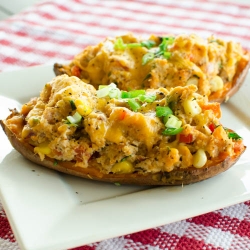 Crab Stuffed Sweet Potato