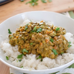 Coconut Green Lentil Curry