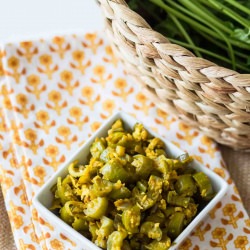 Ivy Gourd Stir Fry with Coconut