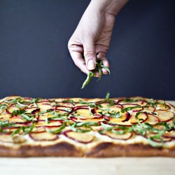 Plum and Marscapone Flatbread