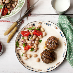 Mom’s Meatballs and Bean Salad