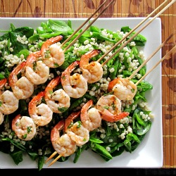 Sugar Snap & Barley Salad w Shrimp