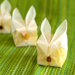 Origami Parchment Bunny Cakes