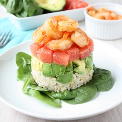 Grapefruit, Avocado, Shrimp Salad