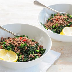 Ground Beef with Kale