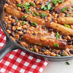 Bratwurst and Bean Skillet Supper