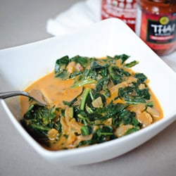 Red Curry Coconut Braised Collards