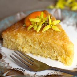 Honey Lemon Polenta Cake