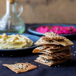 Whole Wheat Lavash With Hummus