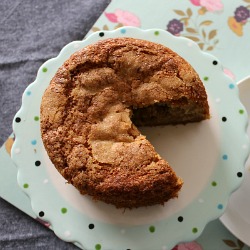 Pound for Pound Cake with Rhubarb