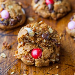 Trail Mix Peanut Butter Cookies