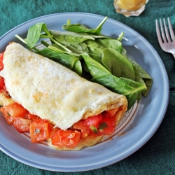 Garlic Tomato + Egg White Omelet