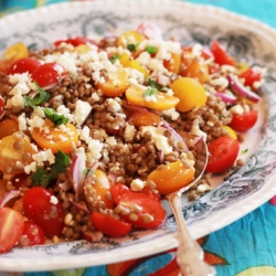 Tomato, Lentil and Feta Salad