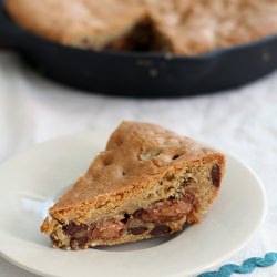 Mars Bar Stuffed Skillet Cookie