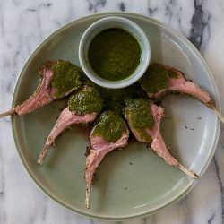 Lamb Lollipops with Mint Pesto