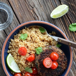 Black Bean Burger Dinner