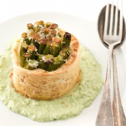 Basket Puff Pastry with Asparagus