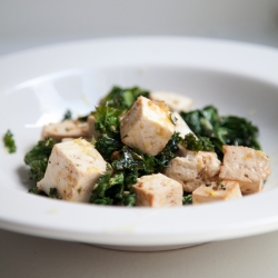 Roasted Kale and Tofu Salad