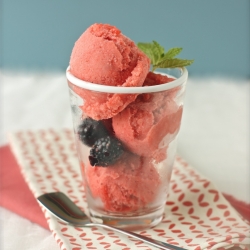 Strawberry-Rhubarb Sorbet