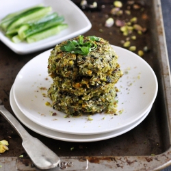 Vegan Broccoli Pistachio Burgers