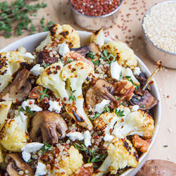 Cauliflower & Mushroom Quinoa Salad