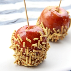 Pretzel Covered Caramel Apples