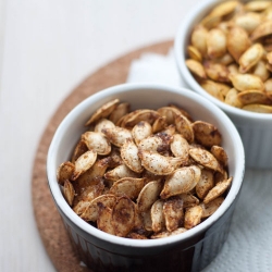 Sweet Spicy Roasted Pumpkin Seeds