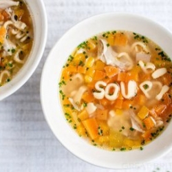 Chicken Soup with Pasta Shapes