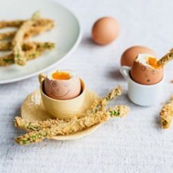 Happy Eggs with Crispy Asparagus