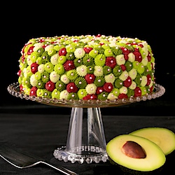 Avocado Cake w/ Raspberry Filling