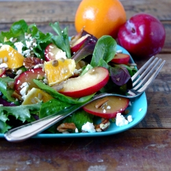 Plumcot, Orange, & Lentil Salad