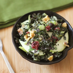 Apple Kale Salad with Mint Dressing