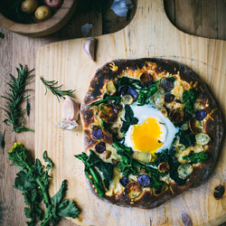 Rapini & Rosemary Potato Pizza