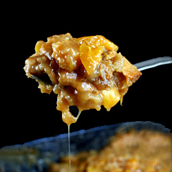 Butterscotch Caramel Peach Cobbler