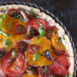 Herbed Goat Cheese & Tomato Tart