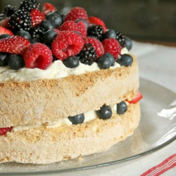 Berry and Lemon Curd Cream Pavlova