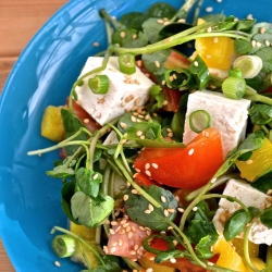 Watercress Salad with Tofu