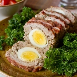 Meatloaf with Boiled Eggs