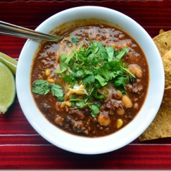 Beef and Bean Salsa Chili