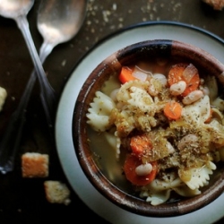 Farfalle Noodle Soup