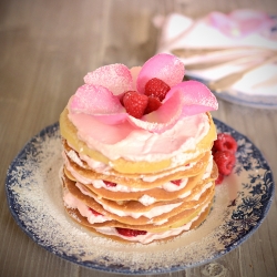 Raspberry and Rose Layer Cake