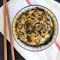 Crispy Kale and Mushroom Fried Rice